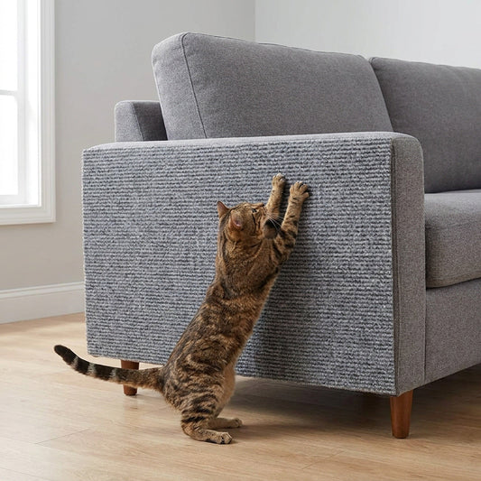 Self-Adhesive Cat Scratching Carpet – Trimmable Sofa & Wall Scratch Protector Mat
