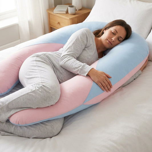 Sleeping Full Support Body Pillow - Ergonomic Design For Pregnancy, Shoulder & Back Pain