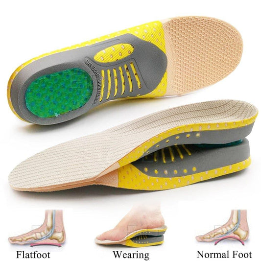 2 pieces Premium Orthotic Gel Insoles Orthopedic Flat Foot Health Sole Pad For Shoes Insert Arch Support Pad For Plantar fasciitis Unisex