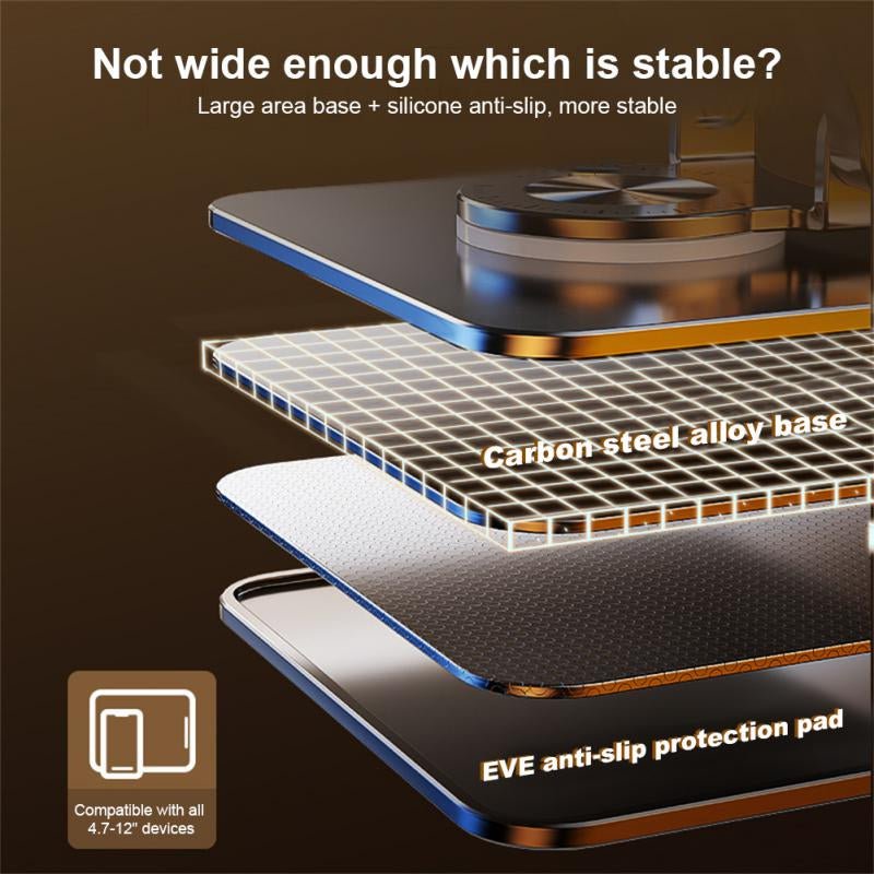 Rotatable Tablet Stand - 360° Foldable & Portable Tablet Stand for All up to 15.6 inches.