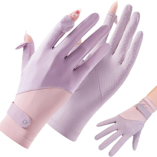 Womens Breathable UV Sun Protection Driving Gloves