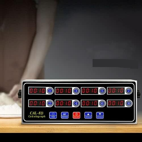 Stainless Steel Digital Kitchen Timer with Loud Alarm – 12-Channel Commercial-Grade Cooking Precision for Busy Kitchens