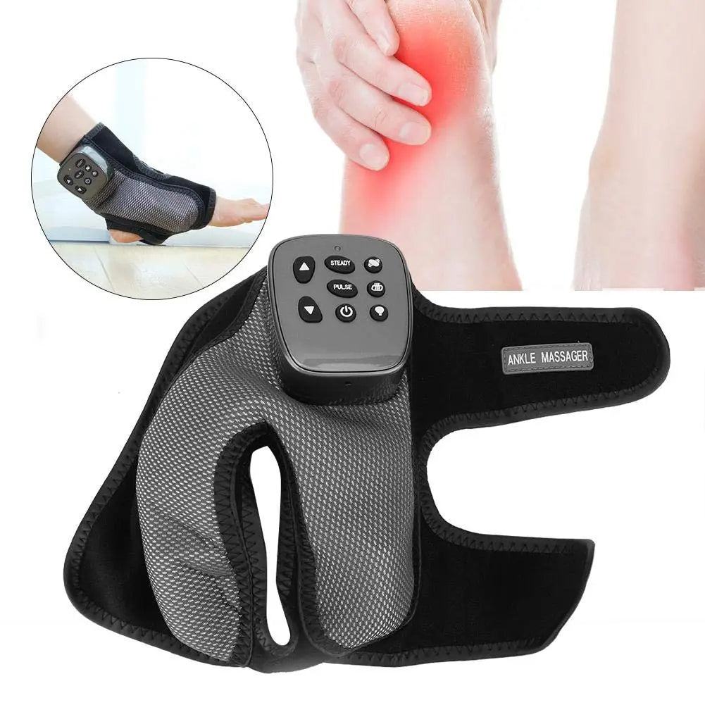Air Compression Foot Ankle Massager – Vibration & Heat Therapy with Acupoint Stimulation for Heel, Toe & Leg Pain Relief