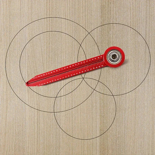Woodworking Scribe Gauge & Compass – Multi-Function Circular Drawing Tool with Precision Hole Ruler for Accurate Carpentry Marking