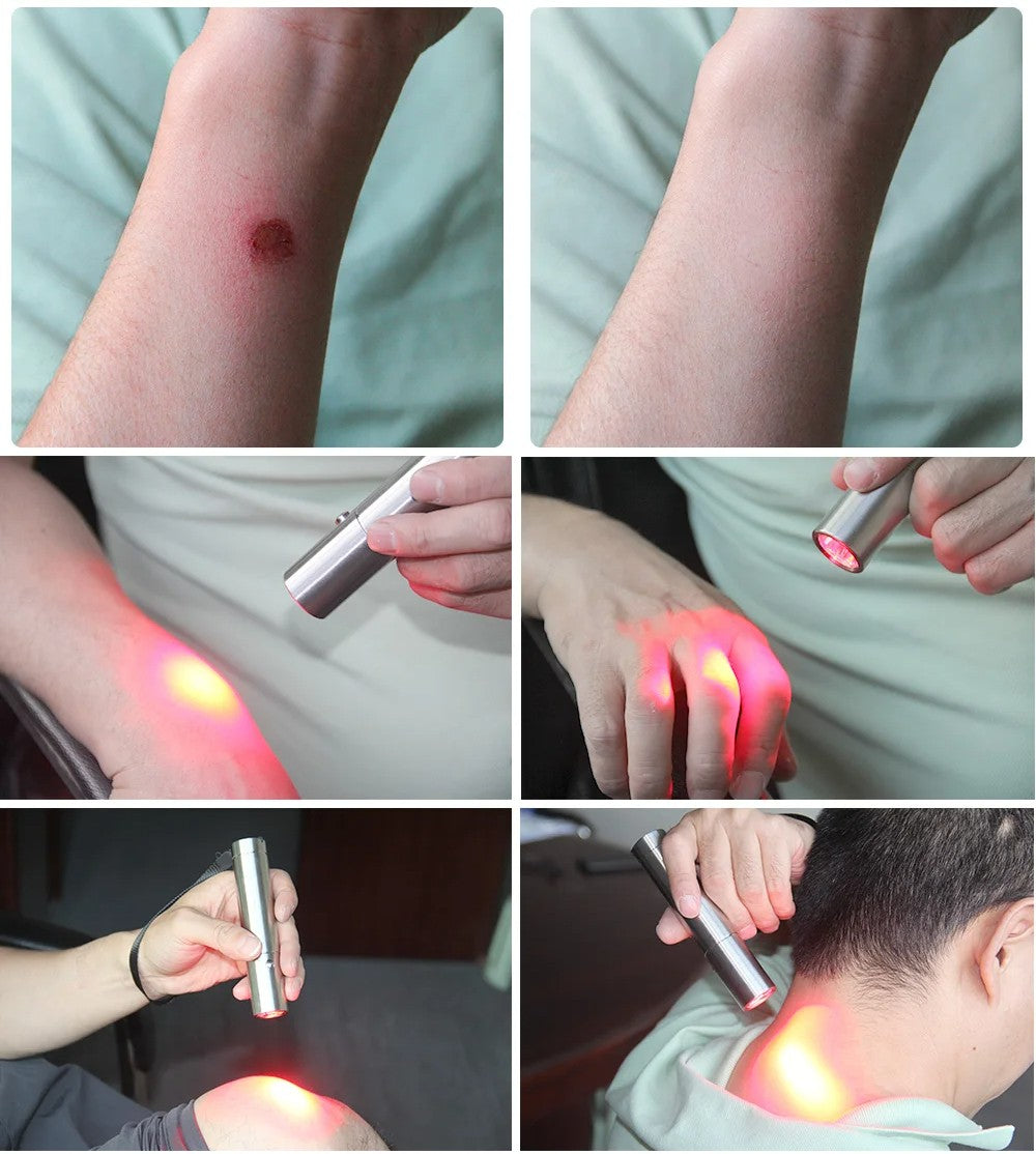 Handheld Red Light Therapy Flashlight – 3-LED Device for Anti-Aging Face Care & At-Home Physical Relief
