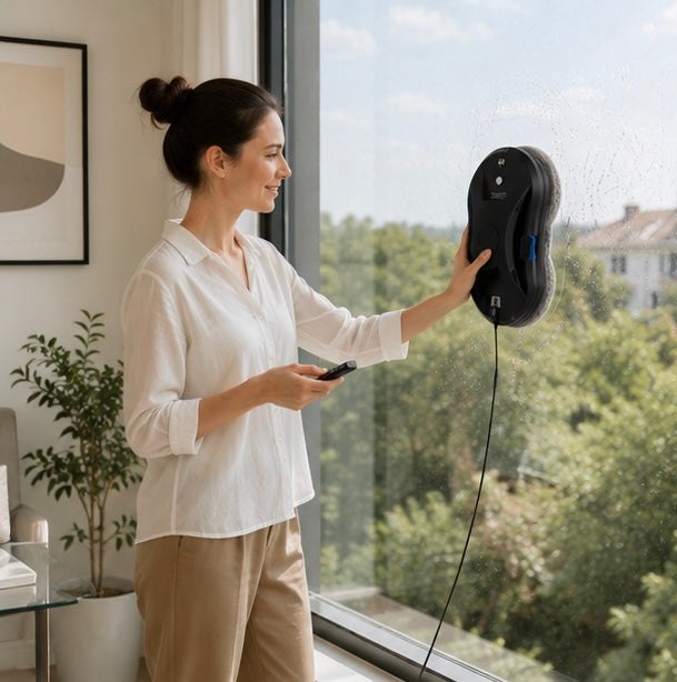 Automatic Window Cleaning Robot - Smart Electric Glass Cleaner with Powerful Suction for Effortless Home Maintenance