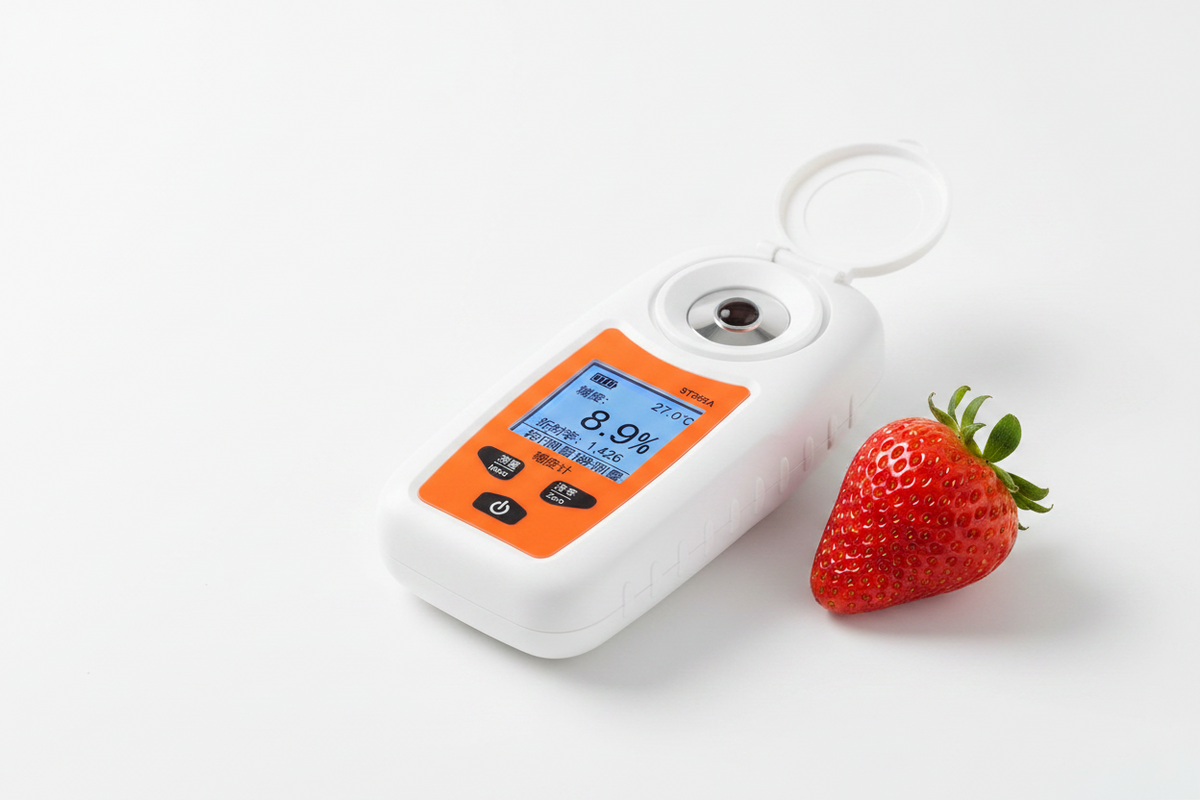 Digital Brix Refractometer– Professional Sugar Content Meter for Fruit Juice, Wine, Beer and Beverage Quality Testing from 0–35%