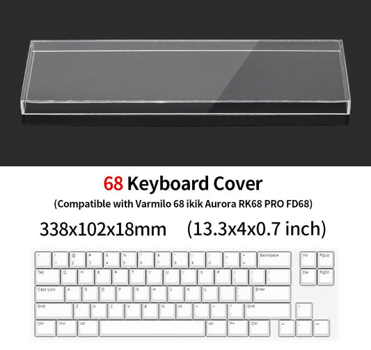 Acrylic Mechanical Keyboard Dust Cover – Transparent Pet-Proof Air Shield for 40% 60% 65% 75% Keyboards with Waterproof Protection & Dust Prevention
