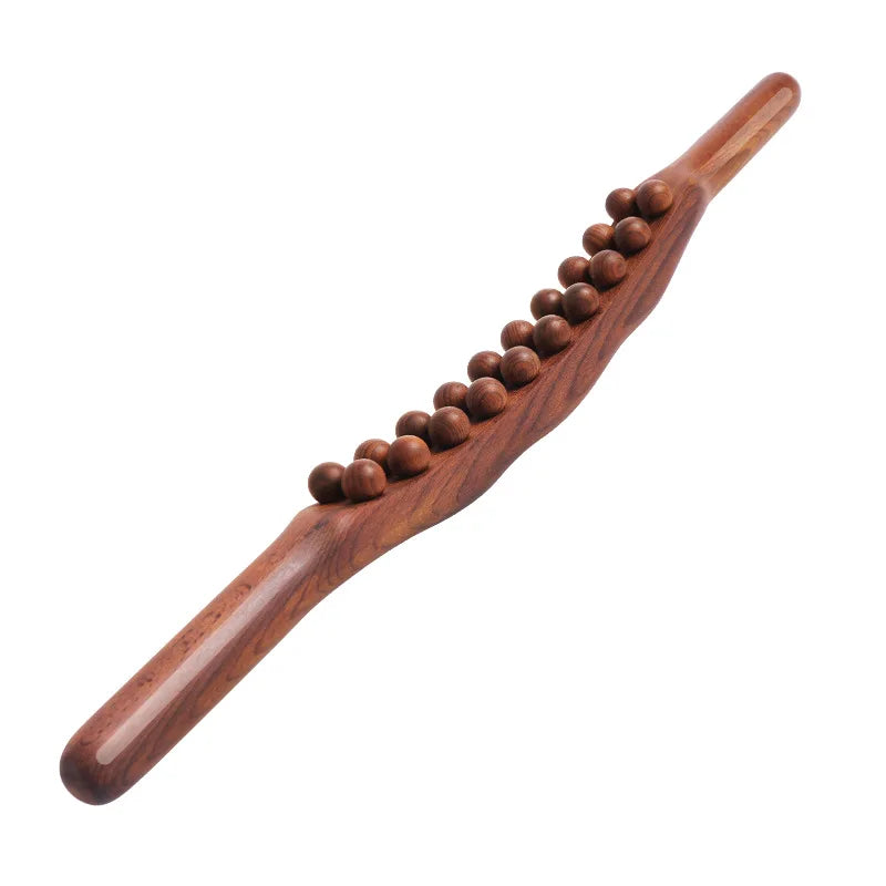 Wooden Gua Sha Massage Tool - Lymphatic Drainage Stick for Neck Back Relaxation, Anti Cellulite Body Massage Tool