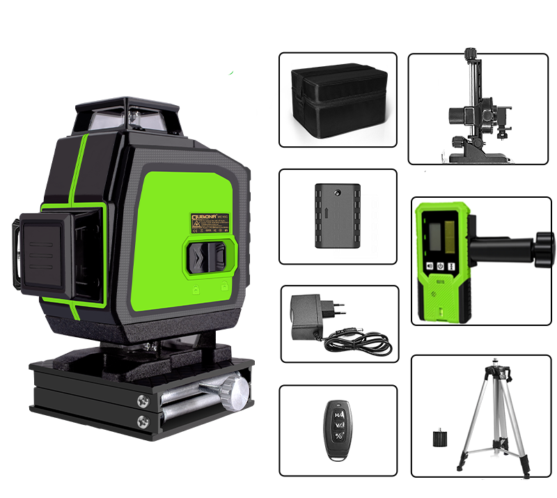 Self LevelingGreen Laser Level - Self Leveling 360 Degree Horizontal Vertical Beam Tool for Precision Construction and Renovation Work