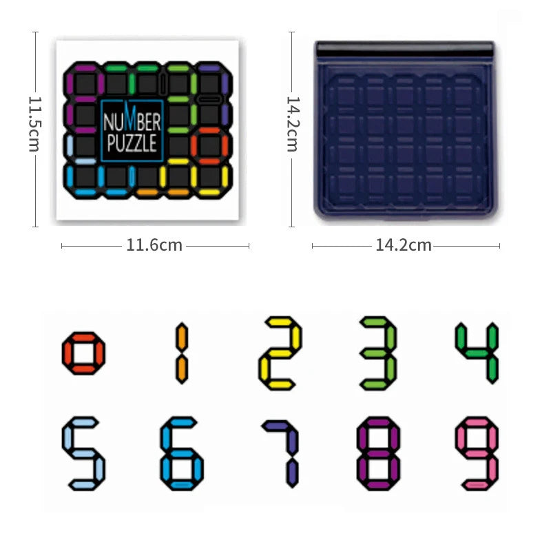 Number Puzzle Educational Toy –3D Geometric Intelligence Game for Kids, Early Education Balancing Brain Teaser Gift & Classroom Use
