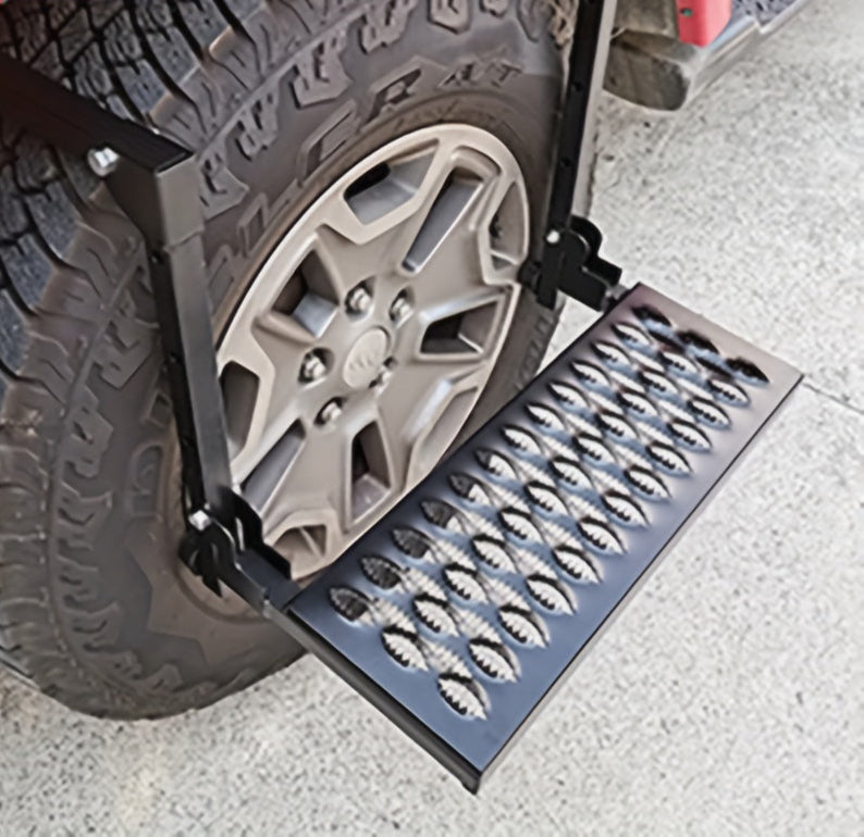 Compact Anti-Slip Folding Tire Step – Vehicle Step for Easy Access to Truck Roof, SUV Maintenance, Roof Boxes or Luggage Racks