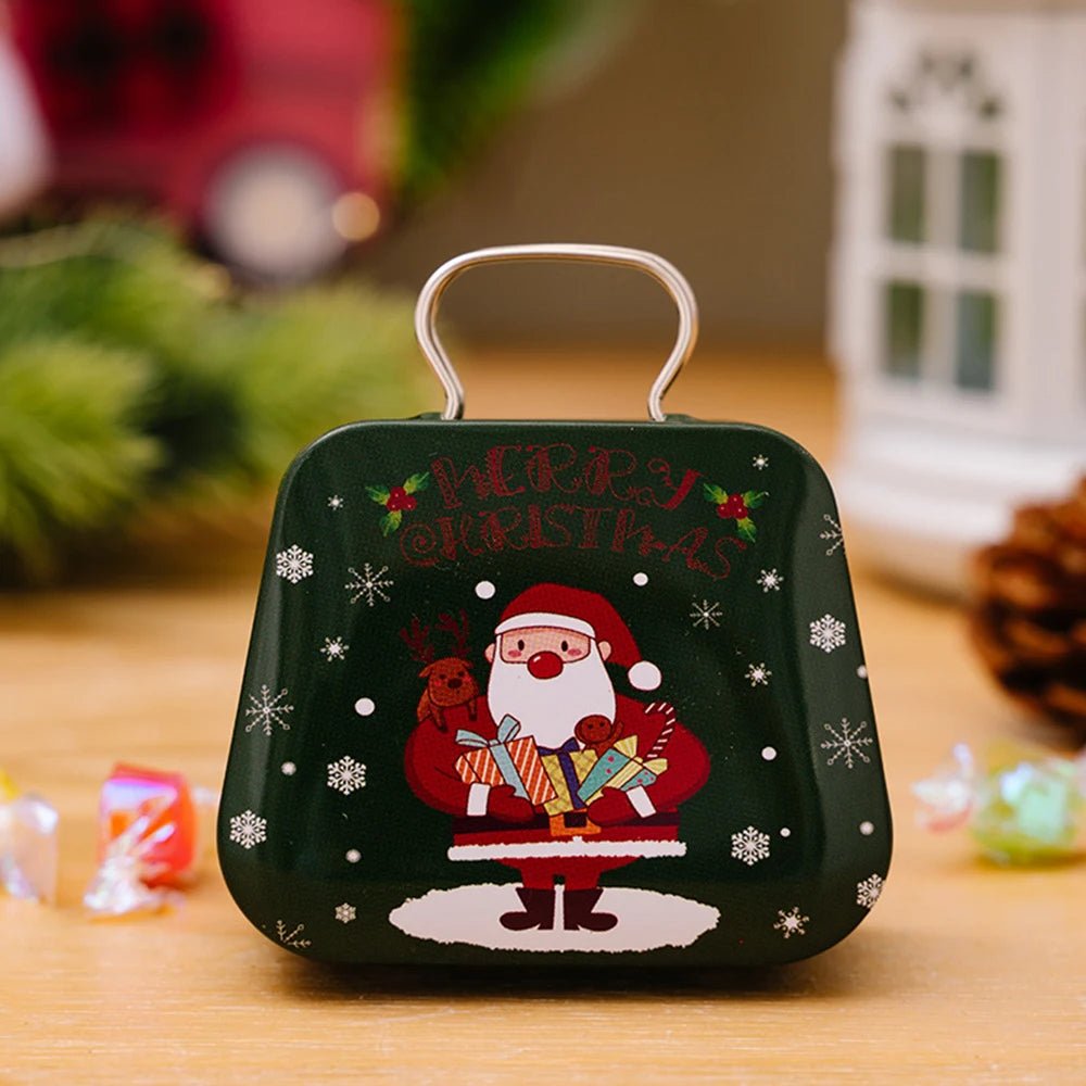 Christmas Tin Gift Box – Charming Metal Storage Boxes with Lids for Holiday Treats