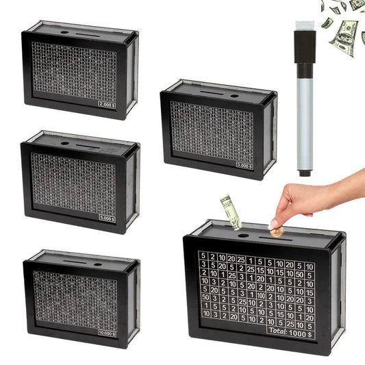 Wooden Piggy Bank for Adults with Counter