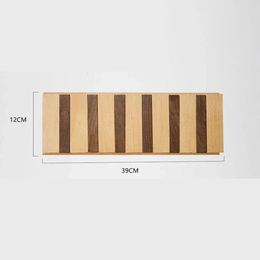 Wooden Wall-Mounted Coat Rack and Coat Hook