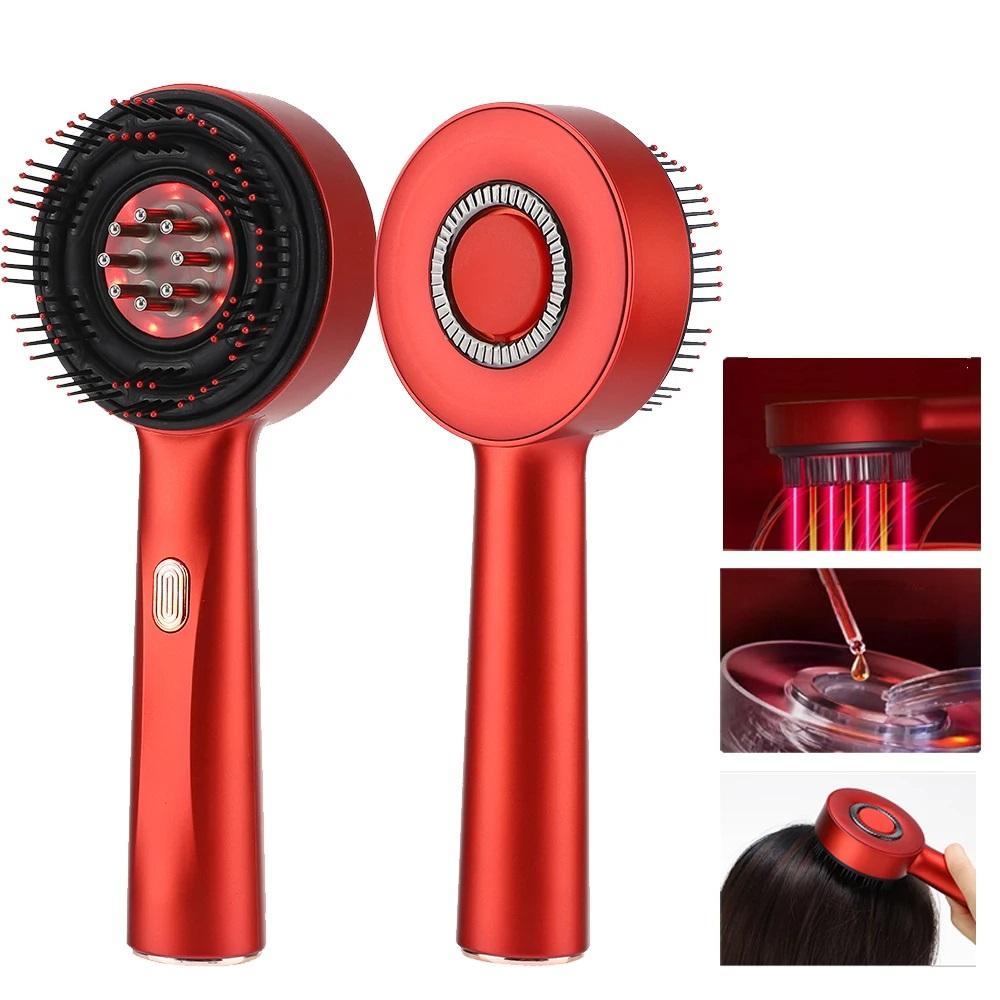 Electric Massage Laser Comb – 3-in-1 Comb with Portable Red Light Therapy with Essence Oil Applicator for Revitalized Hair Follicles and Luxurious Locks