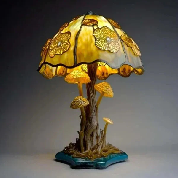 Stained Glass Plant Series Table Lamp