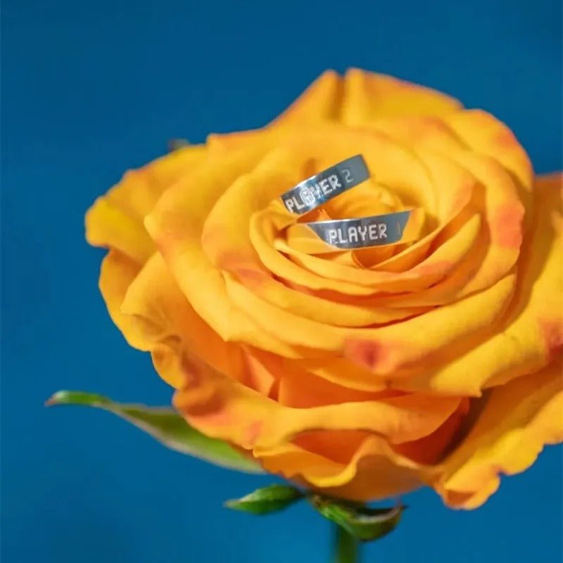 Player 1 Player 2 Couple Gaming Ring - Matching Ring for Lovers this Valentine's Day