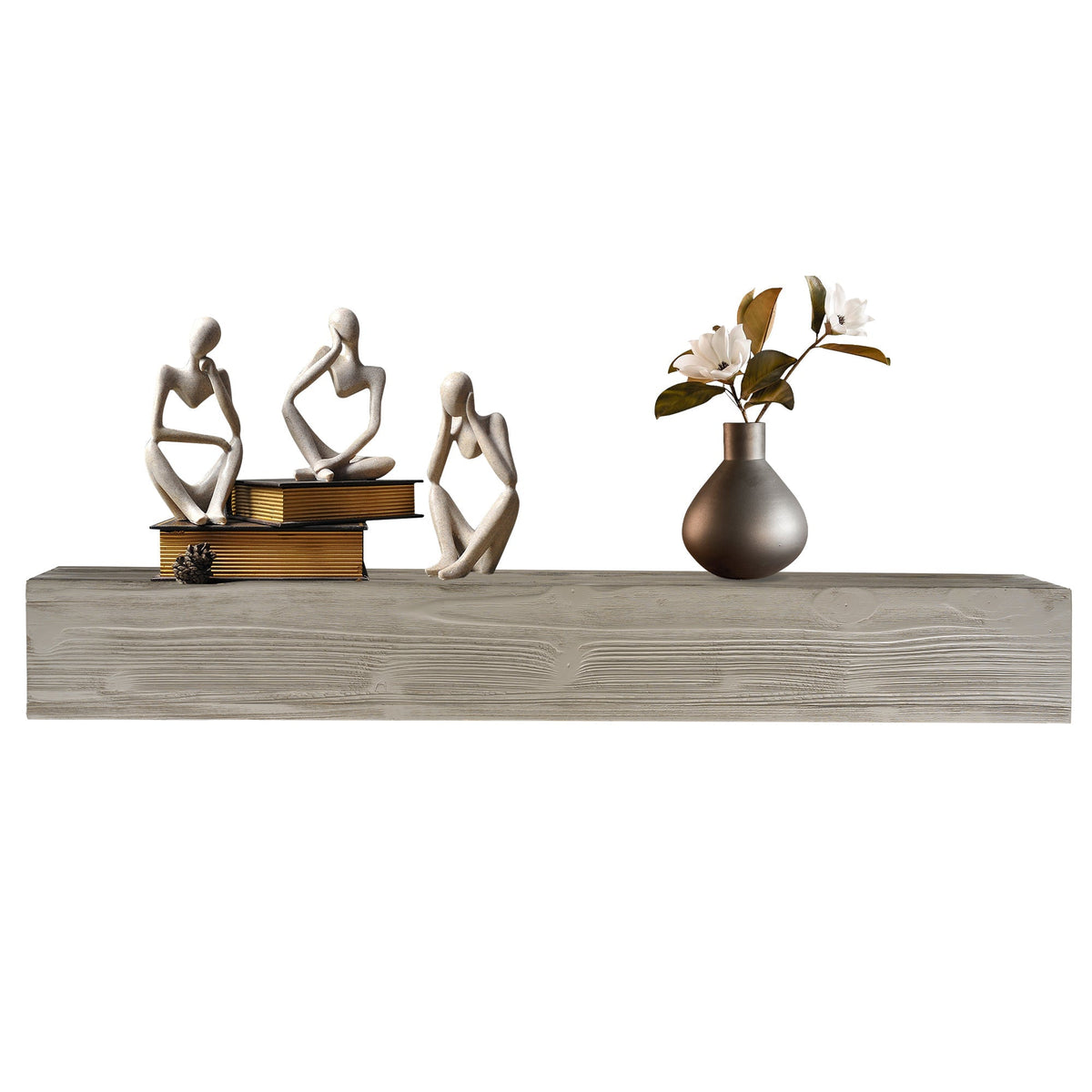 Rustic Haven Mantel - 72" Wall-Mounted & Floating Shelf for Home Decor
