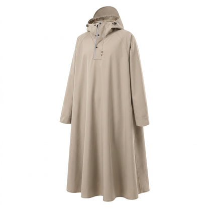Waterproof Hooded Rain Poncho - Thick Oxford Raincoat for Men Women, Oversized Outdoor Rain Gear for Hiking and Travel