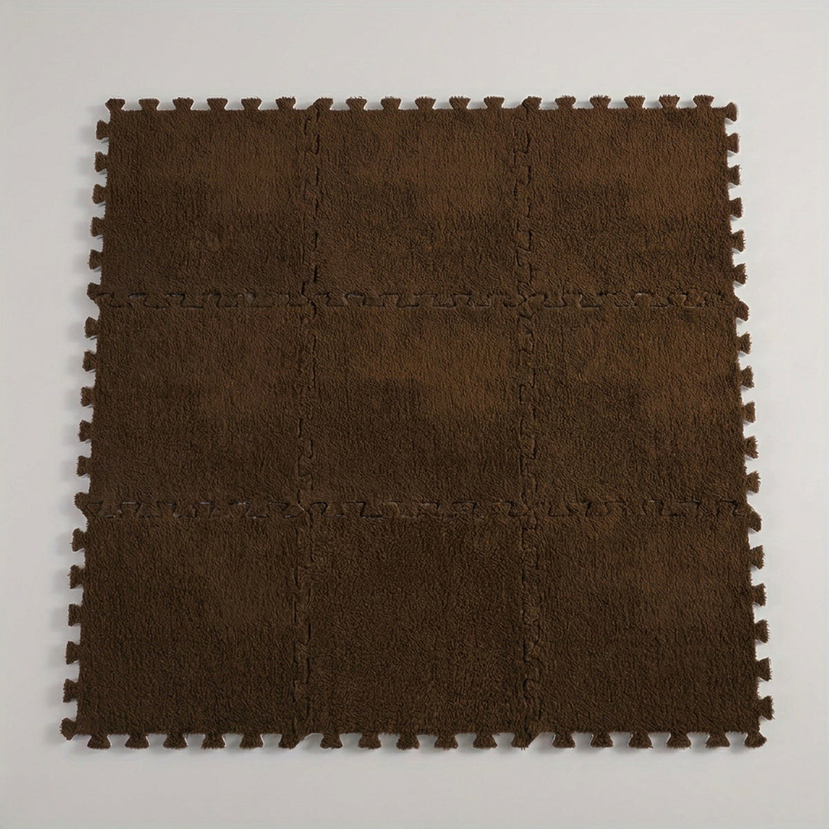 Plush Interlocking Carpet Tiles – 12 Foam Puzzle Mat Squares, 11.8 in, Hand-Washable