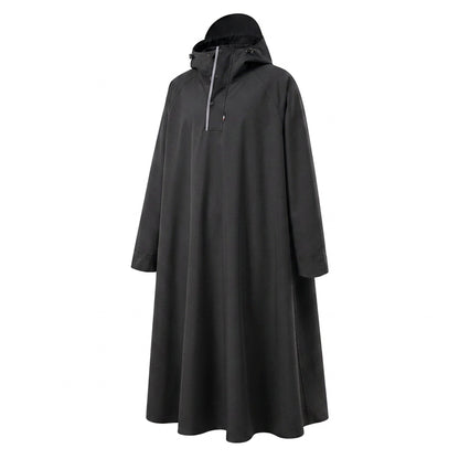 Waterproof Hooded Rain Poncho - Thick Oxford Raincoat for Men Women, Oversized Outdoor Rain Gear for Hiking and Travel