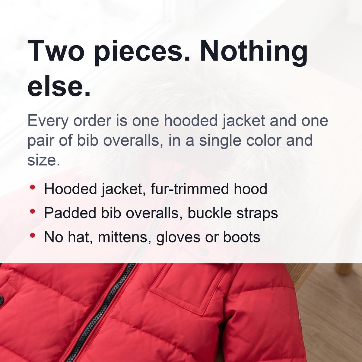 Kids Winter Snowsuit Set - Warm Down Jacket and Overalls Outfit for Boys Girls Toddlers and Cold Weather Outdoor Play