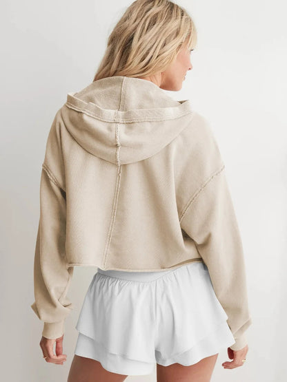 Trendy Knitted Hooded Sweatshirt – Loose Fit Lantern Long Sleeve Bape-Style Pullover for Spring & Autumn Cool