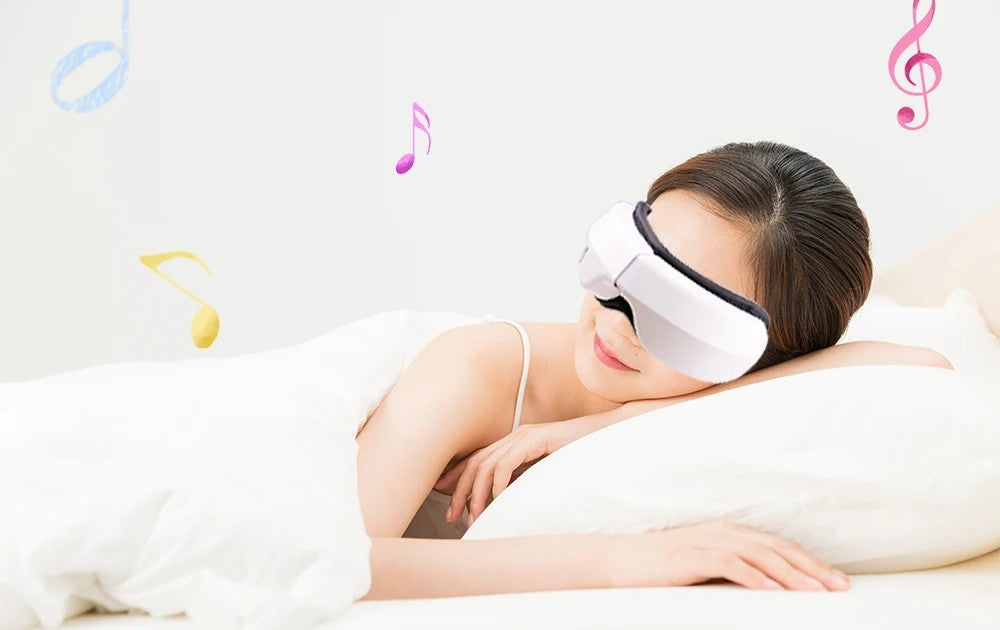 Smart Vibration Eye Massager - Bluetooth Relaxing Sleep Mask for Eye Strain Relief