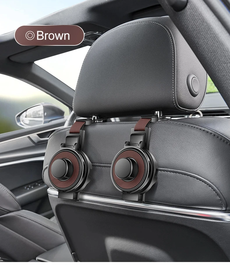 Car Seat Headrest Hook & Cup Holder – Multi-Functional Backseat Organizer for Bags & Drinks