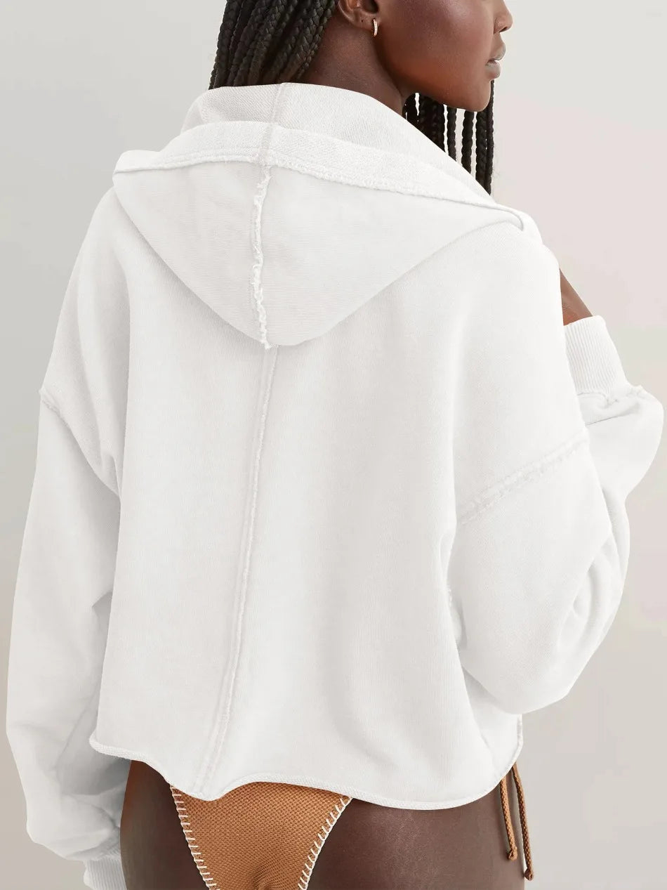 Trendy Knitted Hooded Sweatshirt – Loose Fit Lantern Long Sleeve Bape-Style Pullover for Spring & Autumn Cool