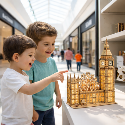 Wooden Big Ben Clock Puzzle –3D DIY Desktop Model Building Kit for Home Decor and Unique Gifts