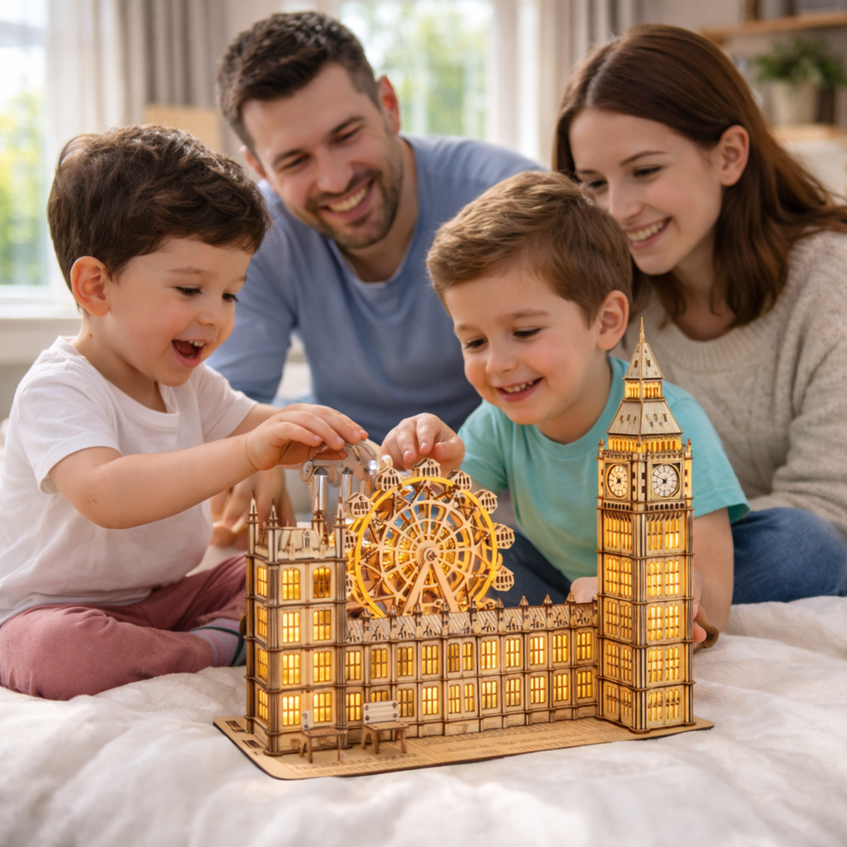 Wooden Big Ben Clock Puzzle –3D DIY Desktop Model Building Kit for Home Decor and Unique Gifts