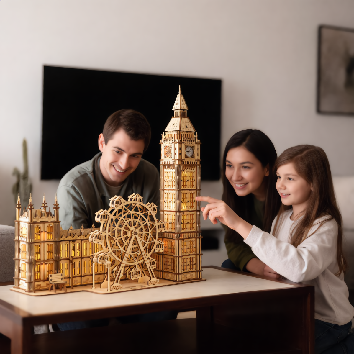 Wooden Big Ben Clock Puzzle –3D DIY Desktop Model Building Kit for Home Decor and Unique Gifts