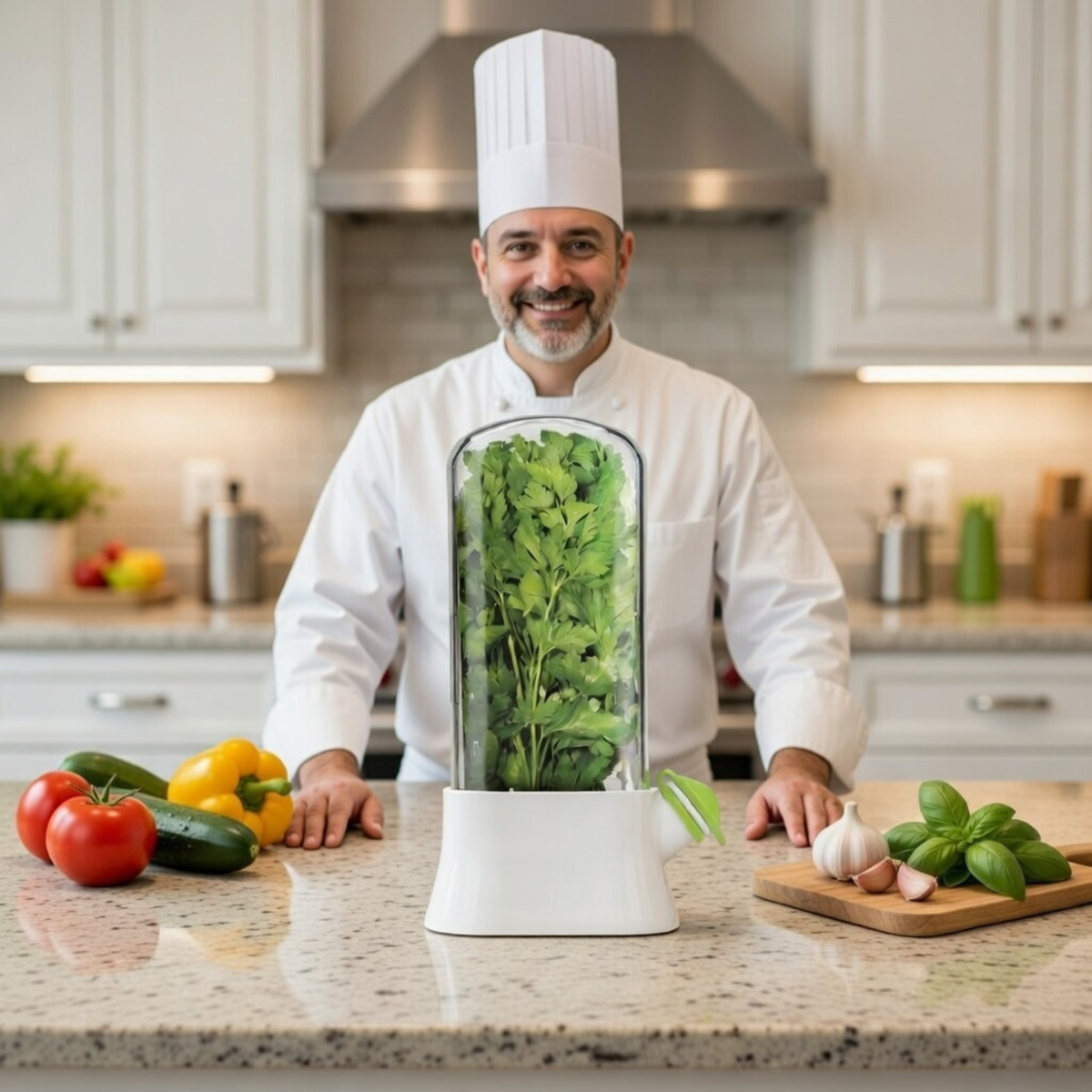 Herb Saver Container for Refrigerator – Fresh Herb Keeper Pod for Cilantro, Parsley and Vegetable Storage Kitchen Tool