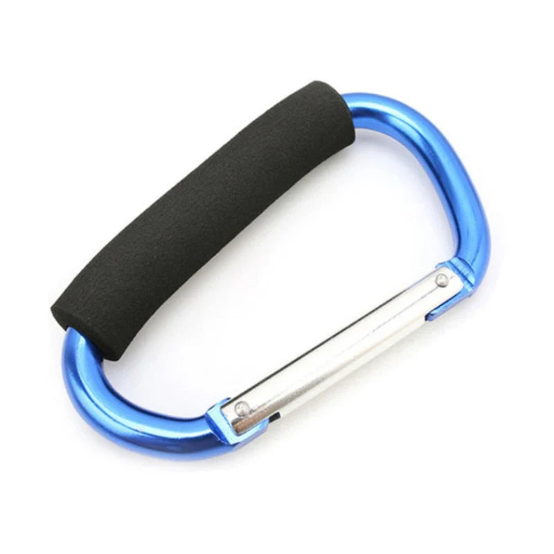 Aluminum Alloy Cart Hook – Sturdy D-Shaped Buckle for Baby Strollers, Shopping Bags, and Outdoor Climbing Gear Organization
