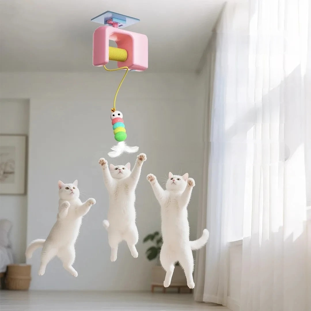 Interactive Yo-Yo Cat Toy - Electric Door Hanging Toy for Cats, Self Entertainment Play Tool for Indoor Pets