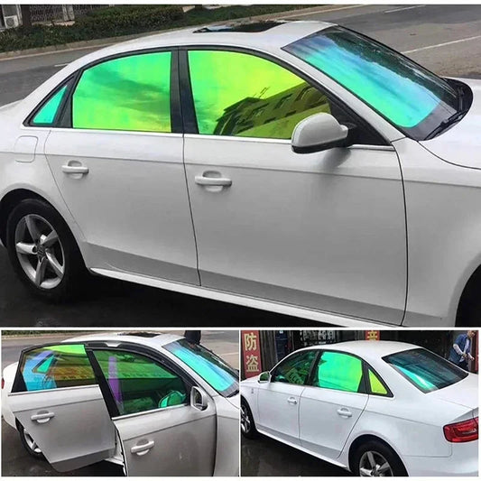 Automotive Chameleon Car Window Film - Color Changing UV Blocking Tint with Heat Insulation, Durable Automotive Sticker for Privacy and Protection