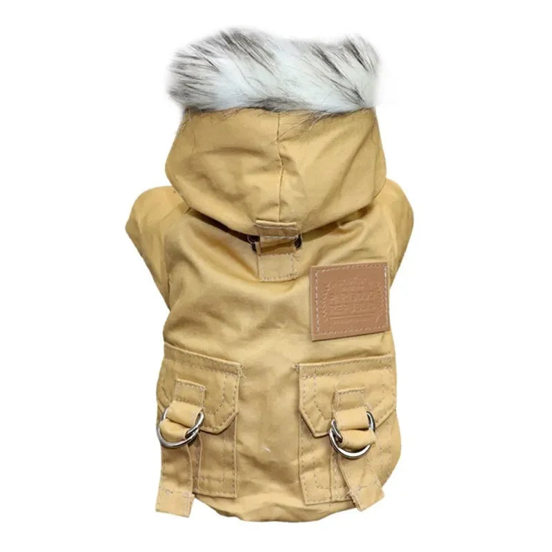 Winter Dog Coat Jacket - Warm Thick Pet Clothing for Small and Medium Dogs, Cozy Hoodie Outfit for Cold Weather Protection