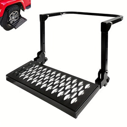 Compact Anti-Slip Folding Tire Step – Vehicle Step for Easy Access to Truck Roof, SUV Maintenance, Roof Boxes or Luggage Racks