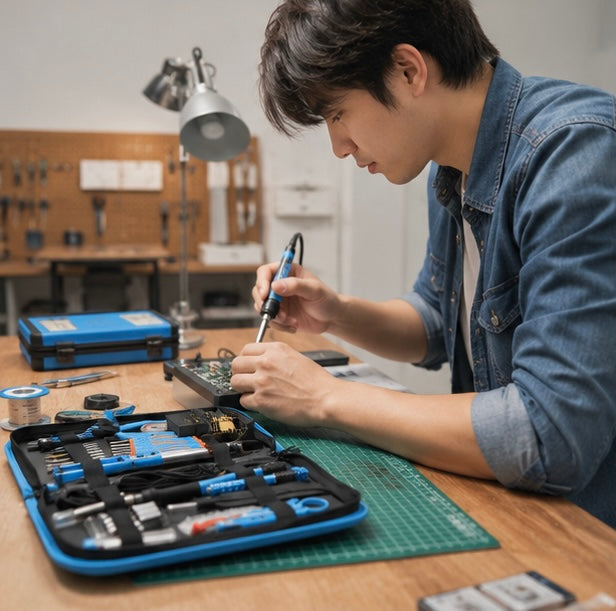 PU Tool Storage Bag - Compact Organizer for Pliers, Soldering Tools and Hardware Accessories
