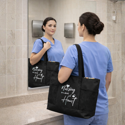 Nurse Appreciation Gift Set – Tumbler, Tote Bag, Makeup Pouch, Clipboard and Badge Reel Nursing Gift Pack