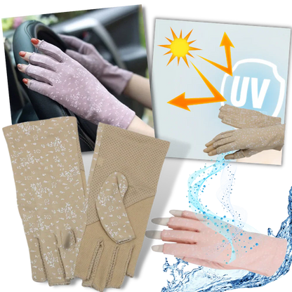 Stylish UV-Protective Cotton Gloves