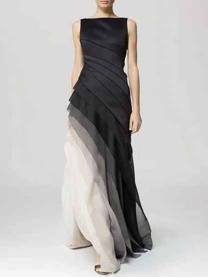 Elegant layered ombre dress