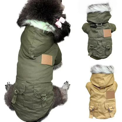 Winter Dog Coat Jacket - Warm Thick Pet Clothing for Small and Medium Dogs, Cozy Hoodie Outfit for Cold Weather Protection