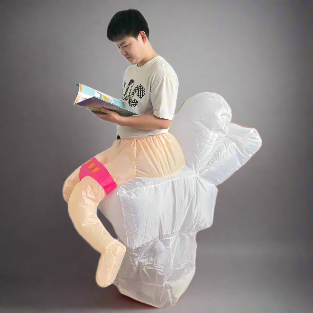 Funny Toilet Inflatable Costume – Realistic Parent-Child Family Halloween Outfit for Entertainment, Festivals, and Hilarious Party Roleplay Props