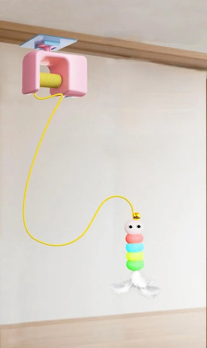 Interactive Yo-Yo Cat Toy - Electric Door Hanging Toy for Cats, Self Entertainment Play Tool for Indoor Pets
