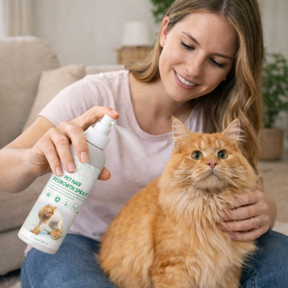 Cat Detangler Spray – 30ml Matted Hair Conditioner and Pet Hair Regrowth Soothing Grooming Treatment for Soft Shiny Healthy Cat Fur.