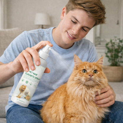 Cat Detangler Spray – 30ml Matted Hair Conditioner and Pet Hair Regrowth Soothing Grooming Treatment for Soft Shiny Healthy Cat Fur.