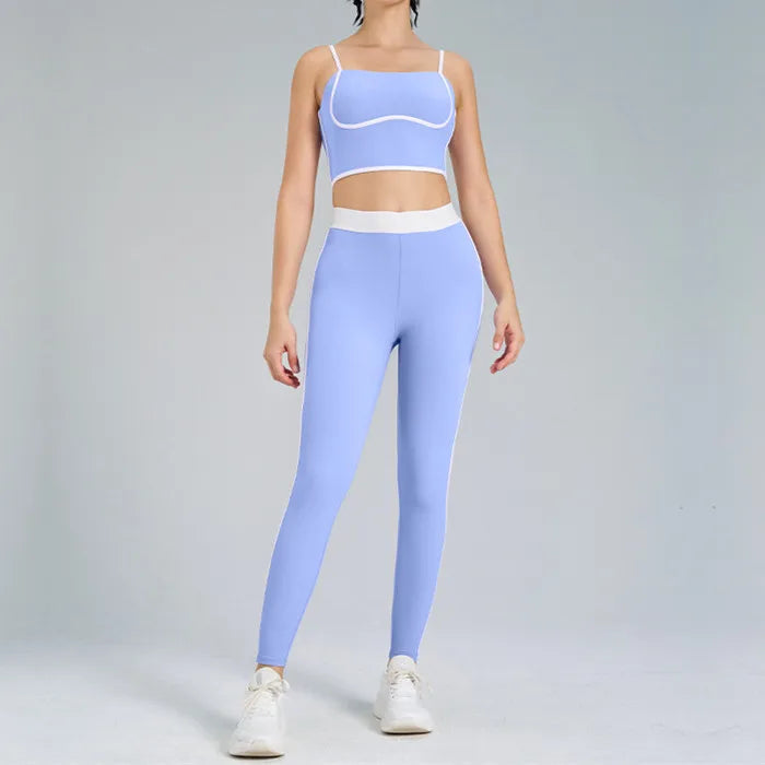 Women’s Yoga Gym Set – 2PCS Sportswear with Leggings and Sports Bra, Comfortable Fitness Outfit for Workout and Training